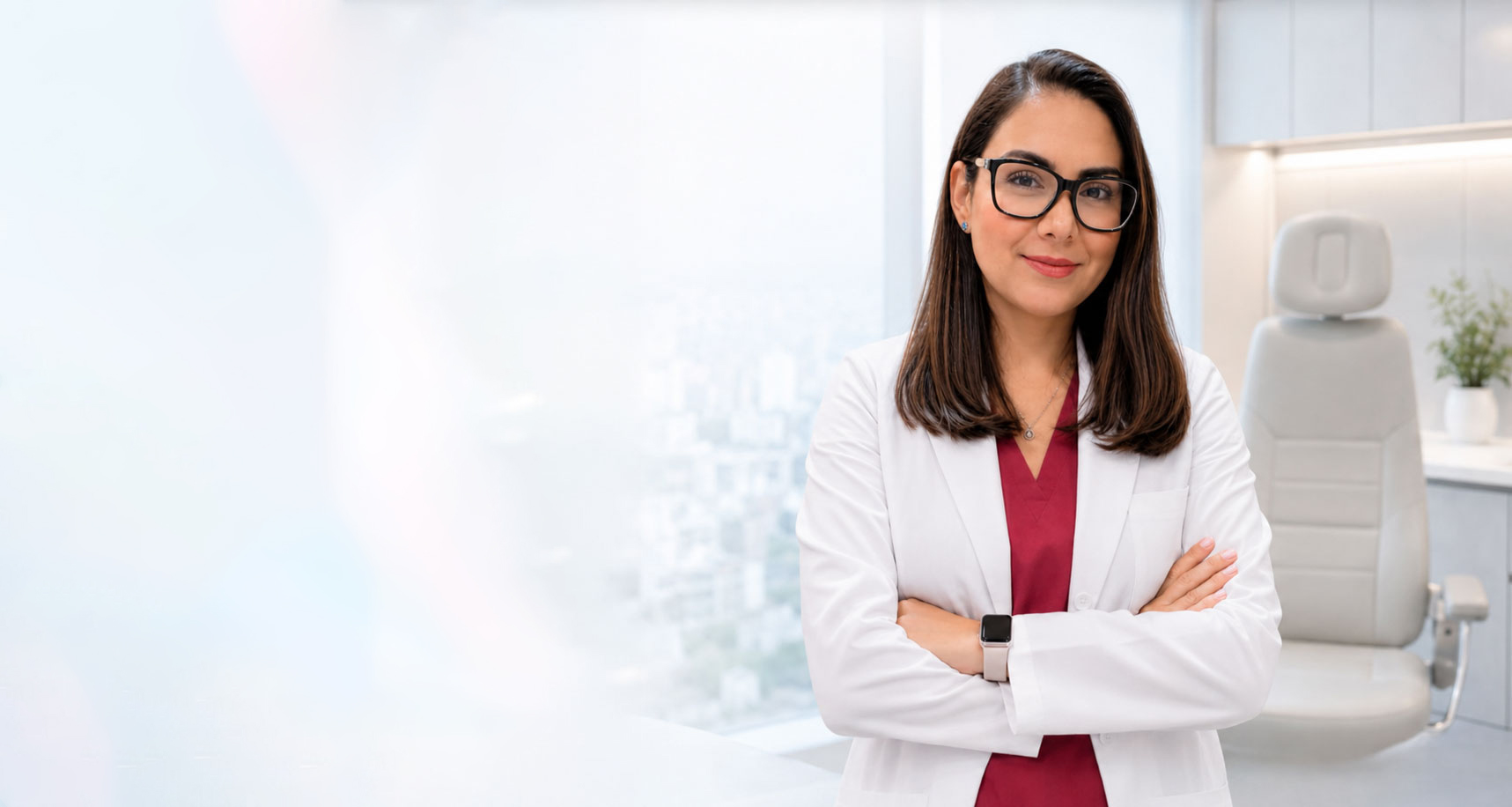 Dra. Pamela Lazo en consultorio